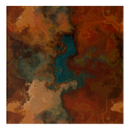 Art Mural En Acrylique Marbre abstrait turquoise et rouille