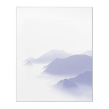 Montagnes Abstraites modernes Paysage Périwinkle