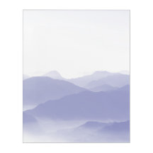 Paysage de montagnes modernes abstrait en pervench