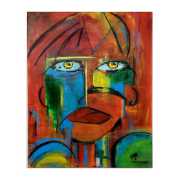 Art Mural En Acrylique Yellow Eyes