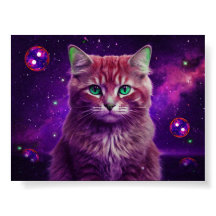 Art mural félin coloré pour les amateurs de chats