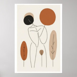 Art mural figuratif abstrait minimaliste | Contemp