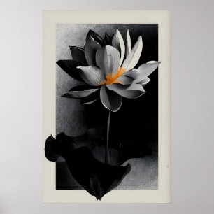 Art mural fleur de lotus Contraste net Botaniques