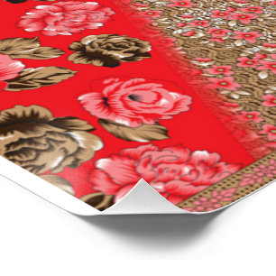 Art mural floral Décor Poster Romance Vintage Au