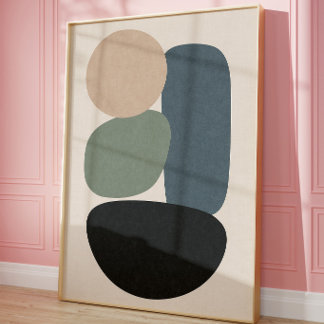 Art mural géométrique abstrait minimaliste