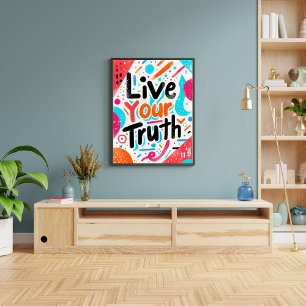 Art mural inspirant et motivant « Vivez votre véri