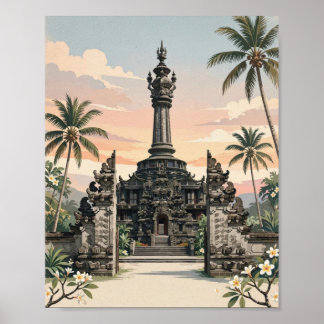 Art mural minimaliste vintage de Denpasar Bali