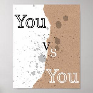 Art mural motivant Vous Vs Vous - Croissance perso