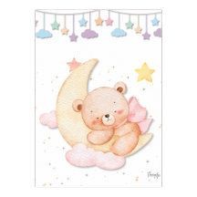 Art mural ours en peluche endormi imprimable
