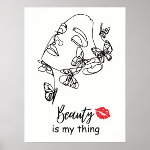 Art mural pour artiste en maquillage, salon de bea
