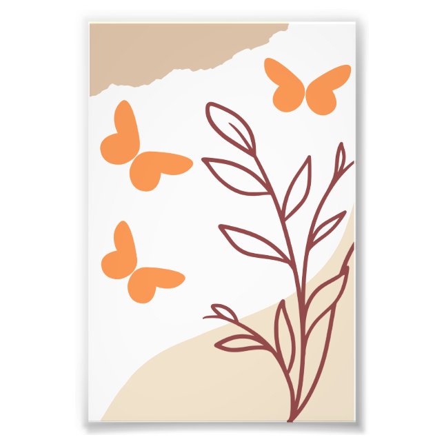 art mural simple avec les papillons (Devant)