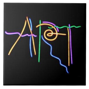 Art Neon Sign Tile