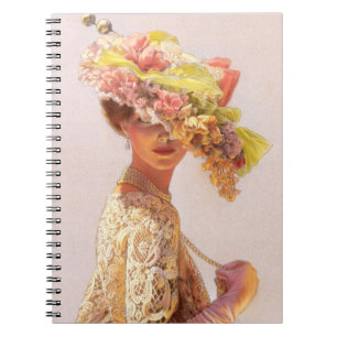 Art Notebook Elegant Victorian Lady fashion beauty