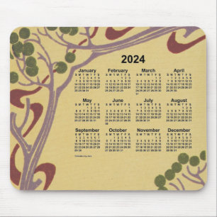 Art Nouveau 2024 Calendar by Janz Mouse Pad