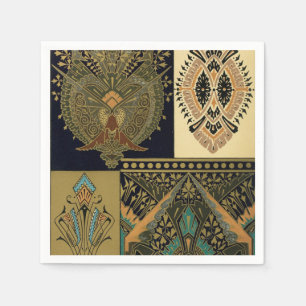 Art nouveau abstract textile Christopher dresser Napkin