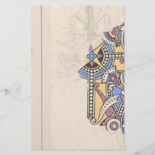 Art nouveau abstract textile Christopher dresser Stationery