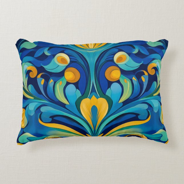 Art Nouveau Accent Pillow (Front)