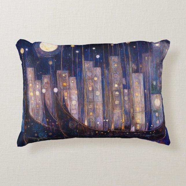 Art Nouveau Accent Pillow (Front)
