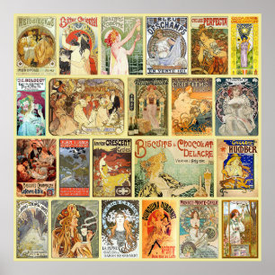 Art Nouveau Advertisements Poster