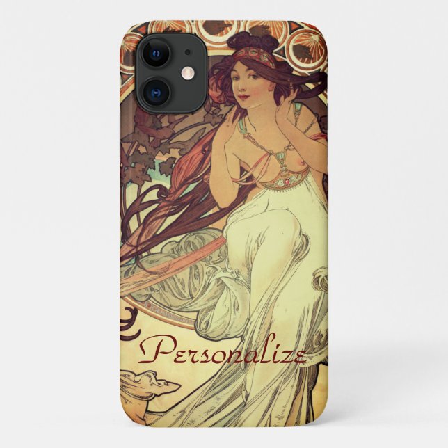 Art nouveau Alphonse Mucha elegant vintage woman  Case-Mate iPhone Case (Back)