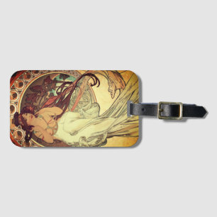 Art nouveau Alphonse Mucha elegant woman muse Luggage Tag