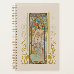 Art Nouveau Alphonse Mucha Evening Contemplation Planner