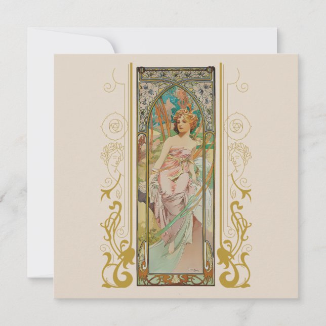 Art Nouveau Alphonse Mucha for any occasion Invitation (Front)