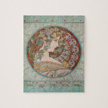 Art Nouveau Alphonse Mucha Ivy Girl Poster