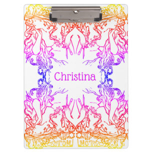 Art nouveau Alphonse Mucha salon colourful Clipboard