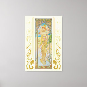 Art Nouveau Alphonse Mucha The Brightness of Day Canvas Print