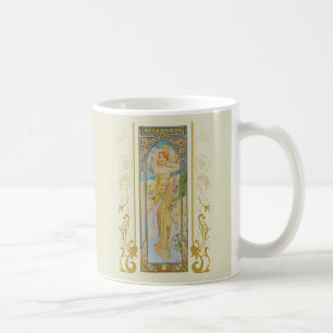 Art Nouveau Alphonse Mucha -The Brightness of Day  Coffee Mug