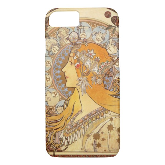 Art Nouveau Alphonse Mucha Zodiac iPhone 7 case (Back)