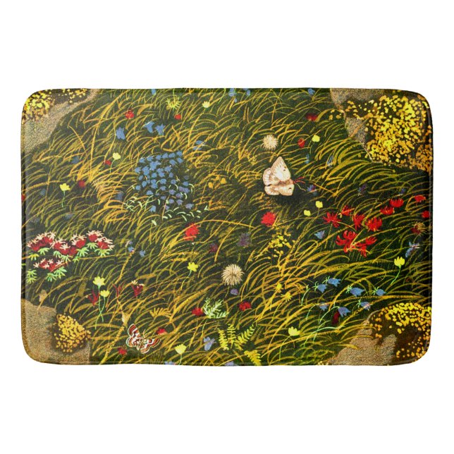 Art Nouveau Alpine Meadow  Bath Mat (Front)