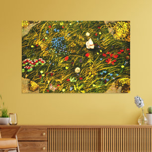 Art Nouveau Alpine Meadow  Canvas Print