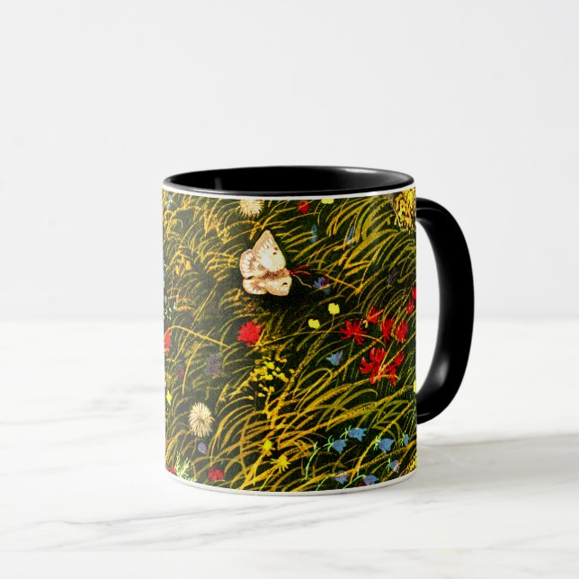 Art Nouveau Alpine Meadow  Mug (Front Right)
