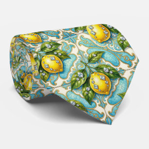 Art Nouveau Amalfi Lemons Diamonds Gentleman's Tie