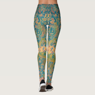Art nouveau and Persian art- inspired digital art Leggings
