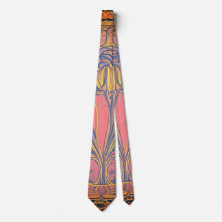 Art nouveau and Persian art- inspired digital art  Tie