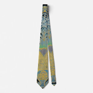Art nouveau and Persian art- inspired digital art  Tie