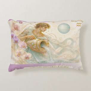 Art Nouveau Aquarius Decorative Throw Pillow
