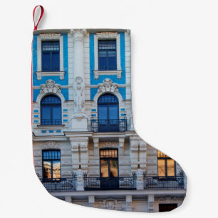 Art Nouveau architecture in Riga, Latvia Small Christmas Stocking