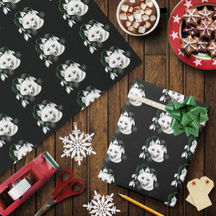 Art Nouveau Arctic White Fox Wrapping Paper