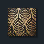 Art nouveau, art deco, fan pattern, bronze,gold,bl canvas print<br><div class="desc">Art nouveau, art deco, fan pattern, bronze, gold, black, chic, elegant, vintage, belle époque, </div>