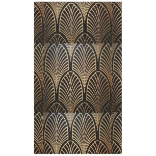 Art nouveau, art deco, fan pattern, bronze,gold,bl tablecloth