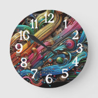 Art Nouveau Art Deco Rainbow Circuit Board