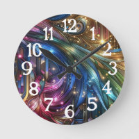 Art Nouveau Art Deco Rainbow Circuit Board