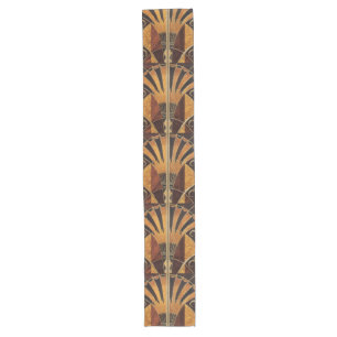 art Nouveau,art deco, vintage, multi wood colours, Long Table Runner