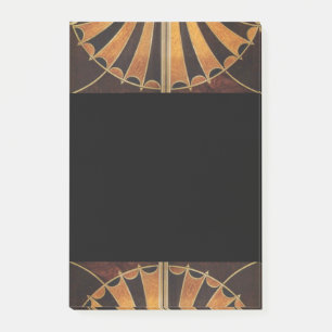 art Nouveau,art deco, vintage, multi wood colours, Post-it Notes