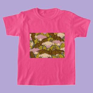 Art Nouveau Bats and Flowers Halloween T-Shirt