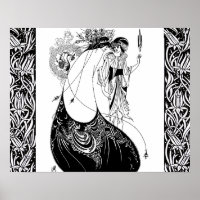 Art Nouveau Beardsley Peacock Skirt